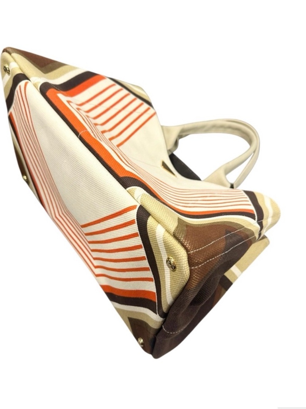 Prada Limited Edition Retro Stampada Geometric Canapa GM Tote - Picture 10 of 13